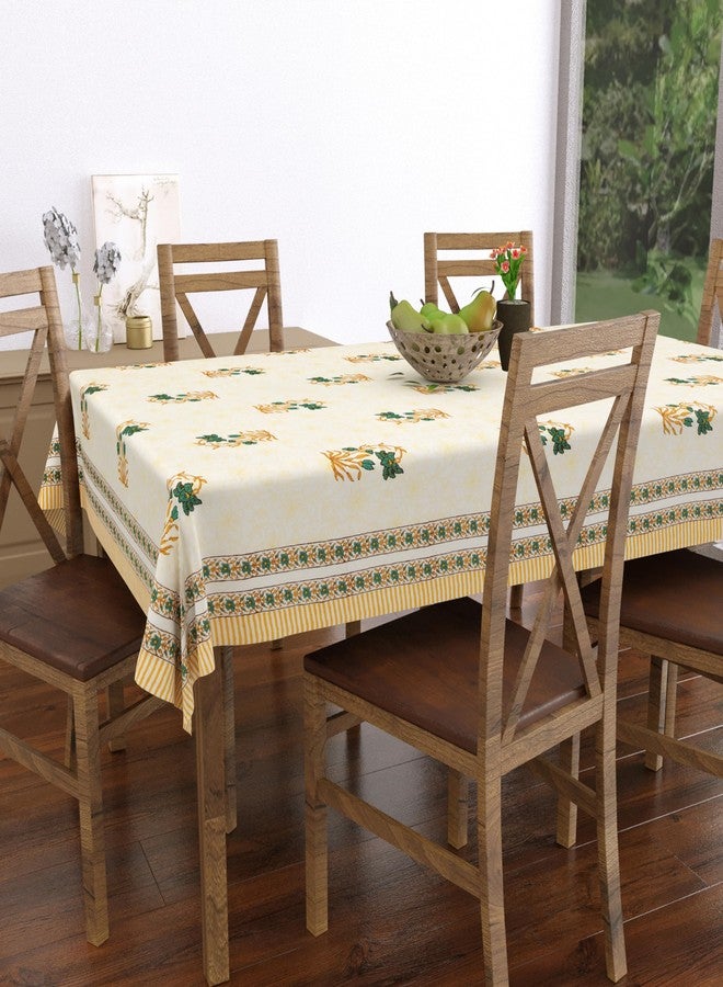 BLOCKS OF INDIA Cotton Hand Block Print Rectangular Table Cloth For 6 Seater Dining Table (60 Inch X 90 Inch) (Color 10) - Image 2